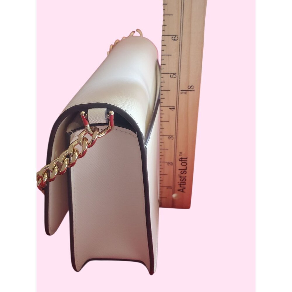 Kate Spade New York Madison Mini  Flap Convertible Crossbody Meringue Bag White - Picture 11 of 16